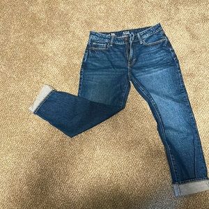 Roll cuff mid-rise boyfriend jeans size 6